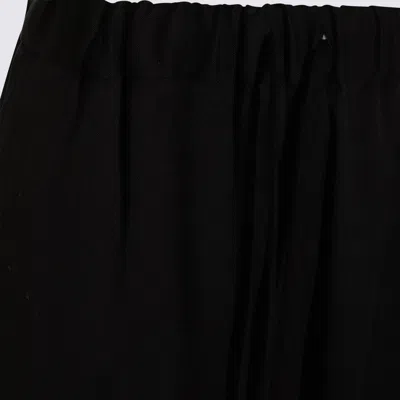 Mm6 Maison Margiela Trousers Featuring Elastic Waistband And Back Pocket In Black