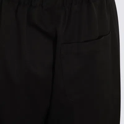 Mm6 Maison Margiela Trousers Featuring Elastic Waistband And Back Pocket In Black