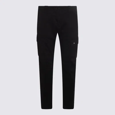 C.p. Company Utility Trousers With Belt Loops And Cargo Pockets In Black