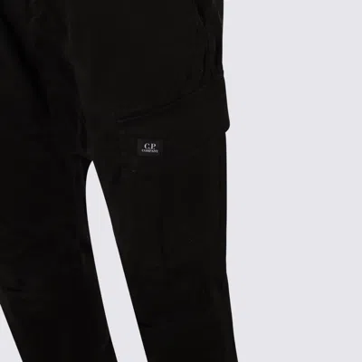 C.p. Company Utility Trousers With Belt Loops And Cargo Pockets In Black