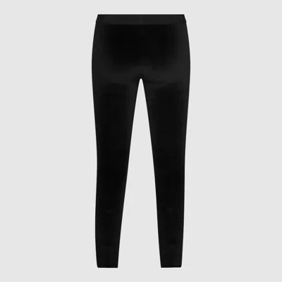 Tom Ford Velour Leggings Trousers Stretch Waistband Slim In Black