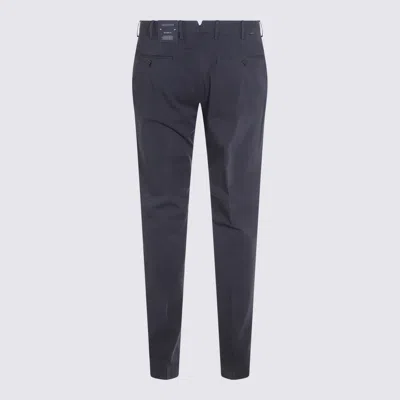 Incotex Trousers Blue And Green In Black