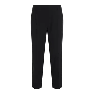 Brunello Cucinelli Tailored Trousers With Belt Loops And Side Pockets In Black