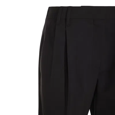 Brunello Cucinelli Tailored Trousers With Belt Loops And Side Pockets In Black