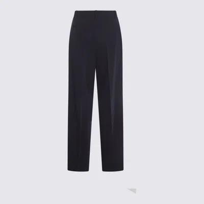 Herno High-waisted Straight Leg Trousers With Back Pockets In Black