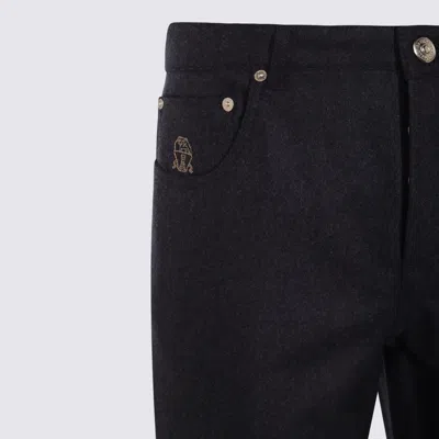 Brunello Cucinelli Navy Cotton Pants