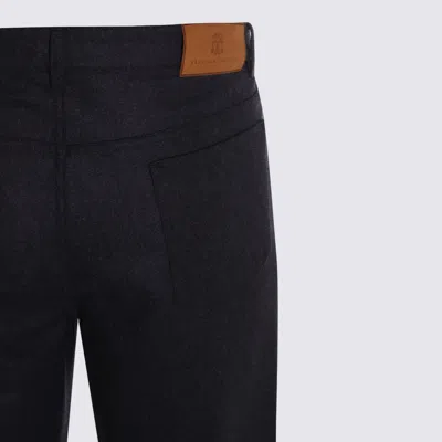 Brunello Cucinelli Navy Cotton Pants