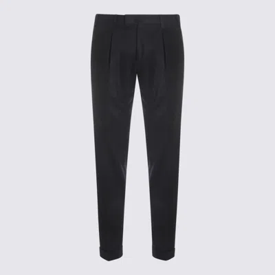 Pt Torino Black Stretch Viscose Blend Pant In Blue