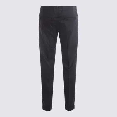 Pt Torino Black Stretch Viscose Blend Pant In Blue