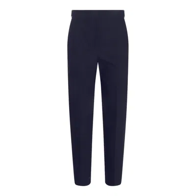 Brunello Cucinelli Relaxed Fit Trousers With Side Pocket And Belt Loops In Blue