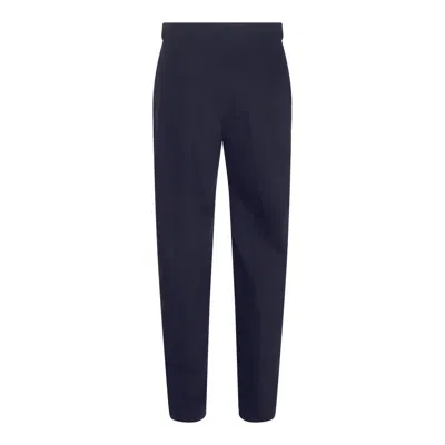 Brunello Cucinelli Relaxed Fit Trousers With Side Pocket And Belt Loops In Blue