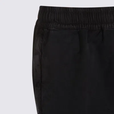 Stone Island Cargo Utility Trousers Elastic Waistband In Black