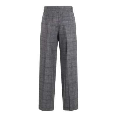 Brunello Cucinelli Front Pleated Wide Leg Trousers With Belt Loops