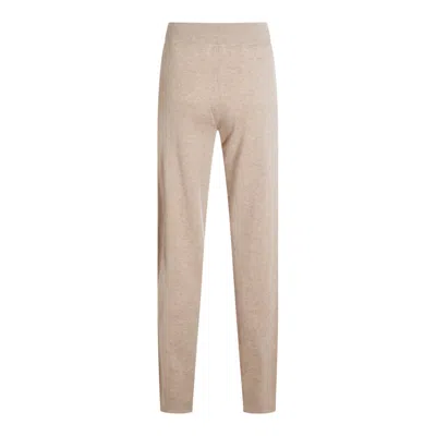 Malo Relaxed Fit Trousers Elastic Waistband In Neutral