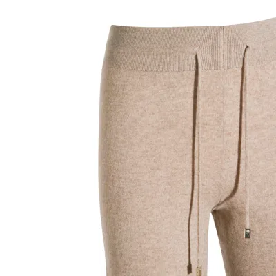 Malo Relaxed Fit Trousers Elastic Waistband In Neutral