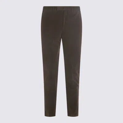 Pt Torino Trousers Back Side Pockets Loops In Brown