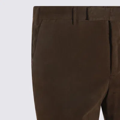 Pt Torino Trousers Back Side Pockets Loops In Brown