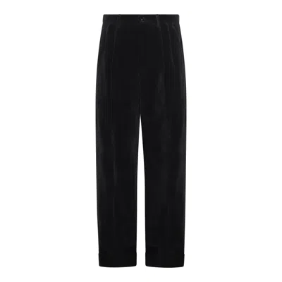 Valentino Trousers Featuring Pleated Design And Belt Loops In Black