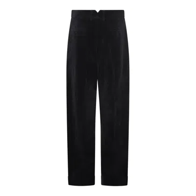 Valentino Trousers Featuring Pleated Design And Belt Loops In Black