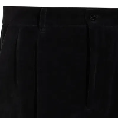 Valentino Trousers Featuring Pleated Design And Belt Loops In Black