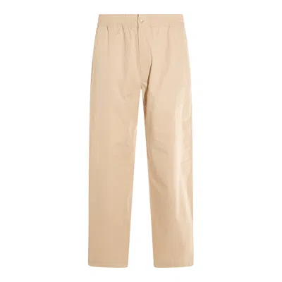 Maison Kitsuné Relaxed Fit Trousers Elastic Waistband In Neutral