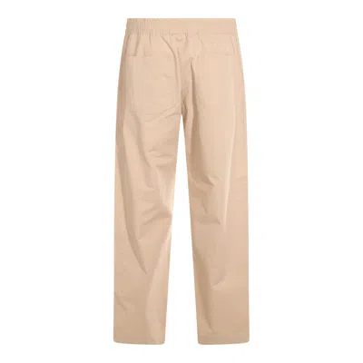 Maison Kitsuné Relaxed Fit Trousers Elastic Waistband In Neutral