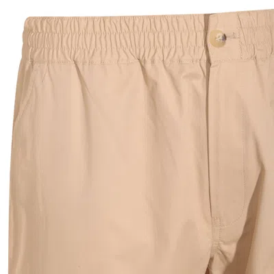 Maison Kitsuné Relaxed Fit Trousers Elastic Waistband In Neutral