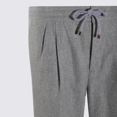 Brunello Cucinelli Trousers Grigio Medio In Gray