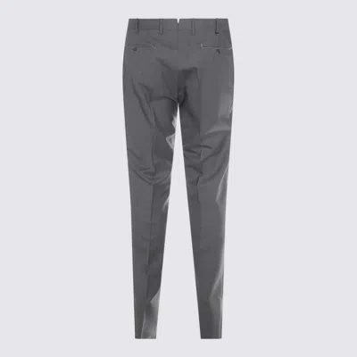 Pt Torino Slim Fit Trousers Back Pockets In Gray