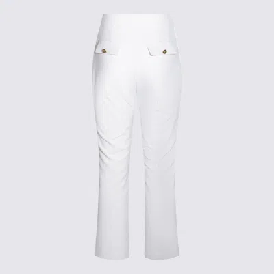 Elisabetta Franchi Trousers Featuring Back Pockets And High Waist In White