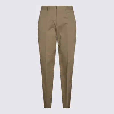 Lardini Relaxed Fit Trousers With Pockets And Loops In Brown