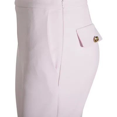 Elisabetta Franchi Tailored Trousers With Back And Side Pockets In Pink