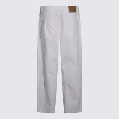 Moschino Relaxed Fit Trousers Tailored Accents In White