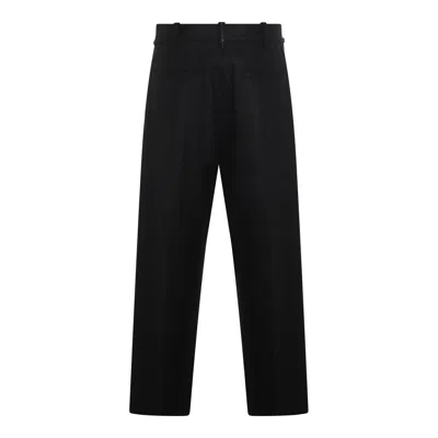Brunello Cucinelli Straight Leg Trousers With Back Pockets And Belt Loops In Black