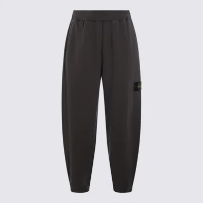 Stone Island Comfortable Trousers With Elastic Waistband And Side Pockets In Black