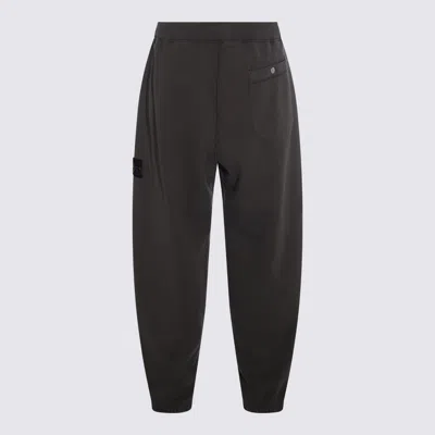 Stone Island Comfortable Trousers With Elastic Waistband And Side Pockets In Black