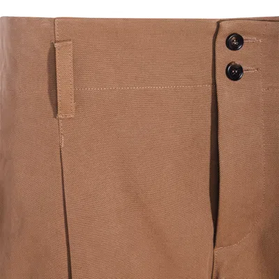 Chloé Trousers Mustard Brown In Burgundy