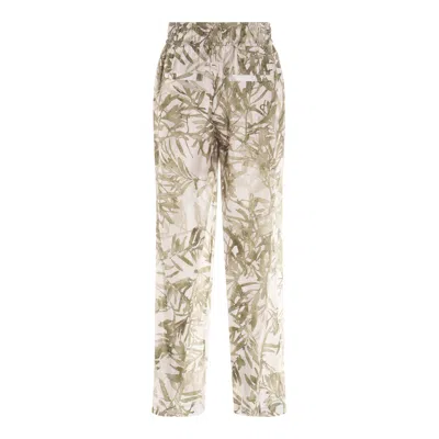 Brunello Cucinelli Relaxed Fit Lightweight Trousers With Side Pockets In Neutral