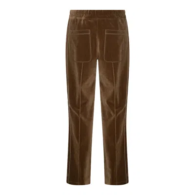 Tom Ford Velvet Waistband Trousers With Pockets And Side Pockets In Brown