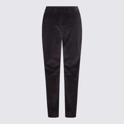 Eleventy Corduroy Drawstring Waist Trousers In Black