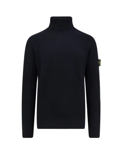 Stone Island Ghost Virgin Wool Funnel-neck Sweater