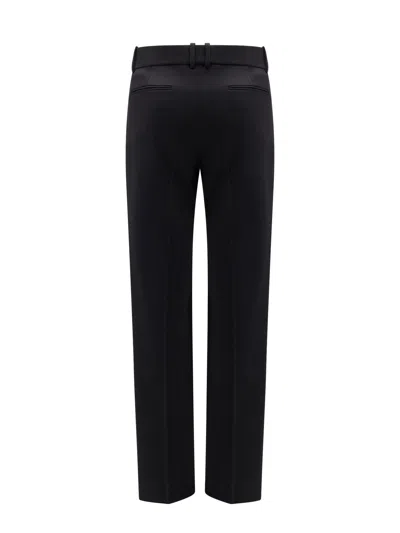 Saint Laurent Tuxedo Wool Trouser With Lateral Satin Bands In Black