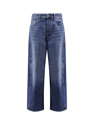 Givenchy Twisted Stone-washed Denim Jeans In Blue