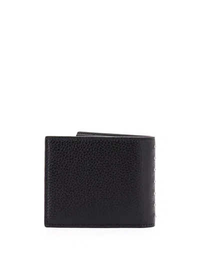 Valentino Garavani Leather Wallet With Iconic Studs