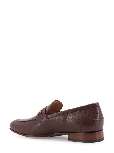 Valentino Garavani Vlogo Signature Leather Loafer In Brown