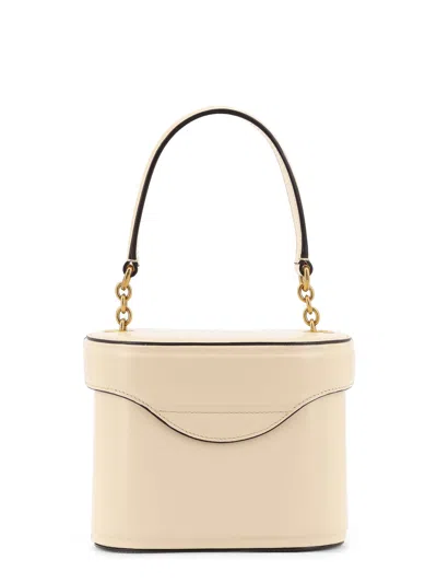 Valentino Vanity Leather Shoulder Bag In Neutral