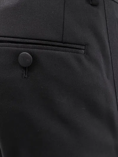 Dolce & Gabbana Virgin Wool And Silk Tuxedo Trouser In Black