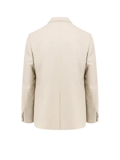 Fendi Virgin Wool Blazer With Logoed Buttons