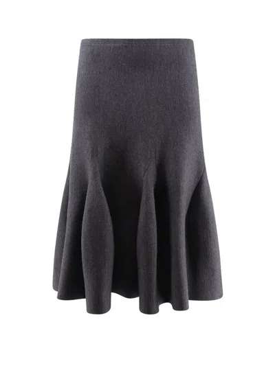 Alaïa Virgin Wool Blend Skirt In Black