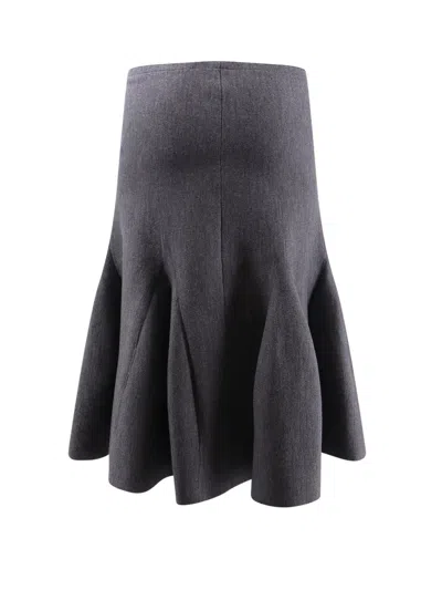 Alaïa Virgin Wool Blend Skirt In Black